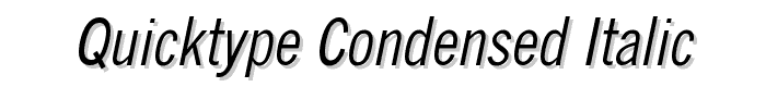 QuickType Condensed Italic font